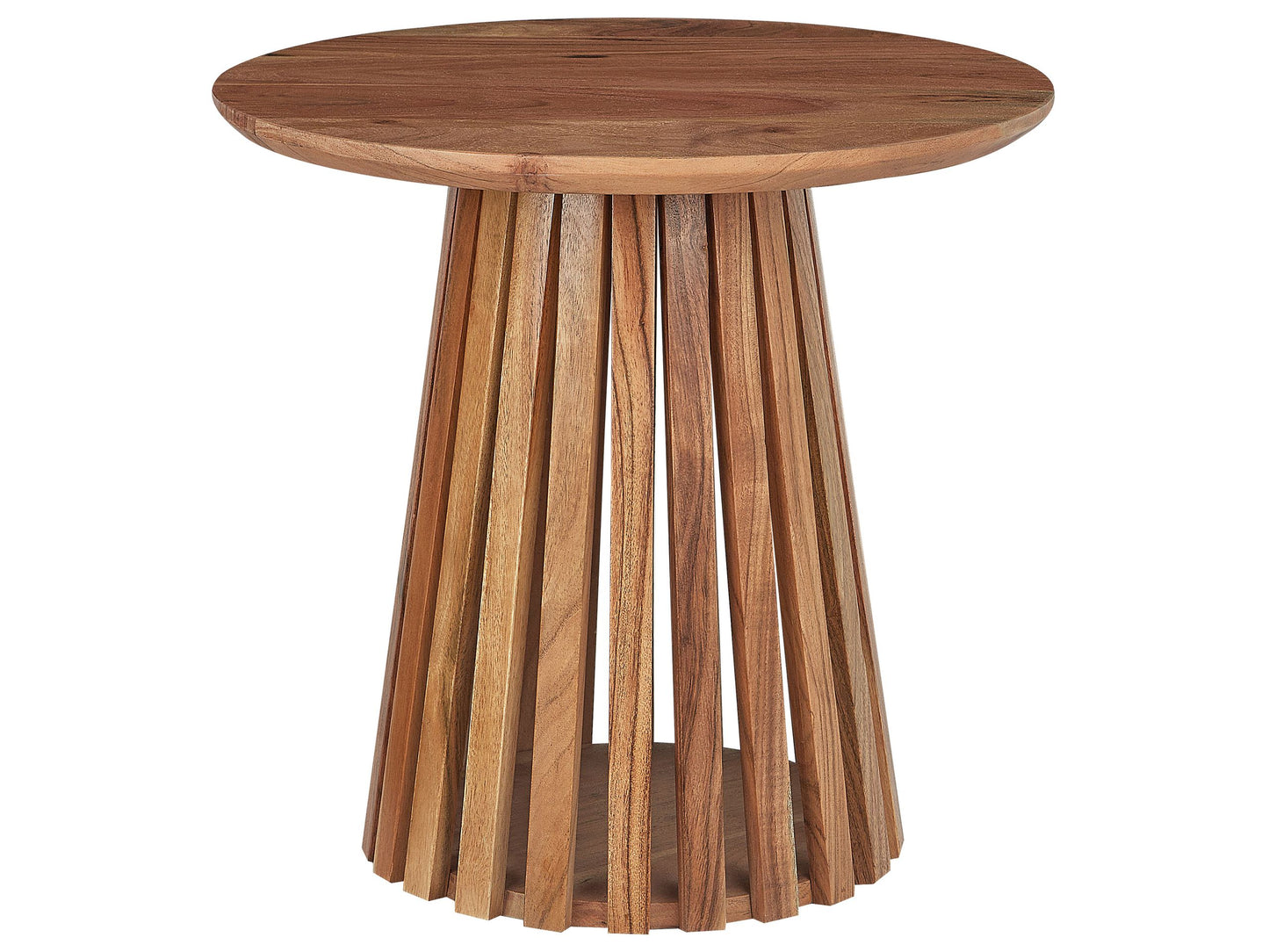 Aria Home Dark Brown Acacia Round Coffee Table Diameter 50cm Modern