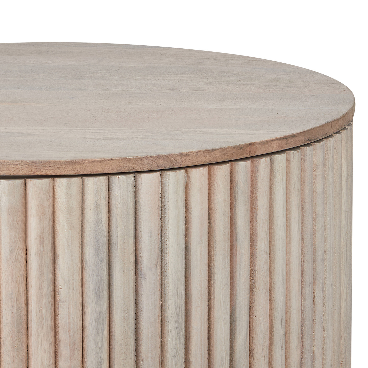 Mango Wood Co Coffee Table With Storage 70cm Light Mango Wood Finish Classic Modern Living Room