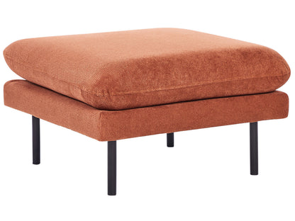 Ottoman Footstool Golden Brown Chenille Pillow Top
