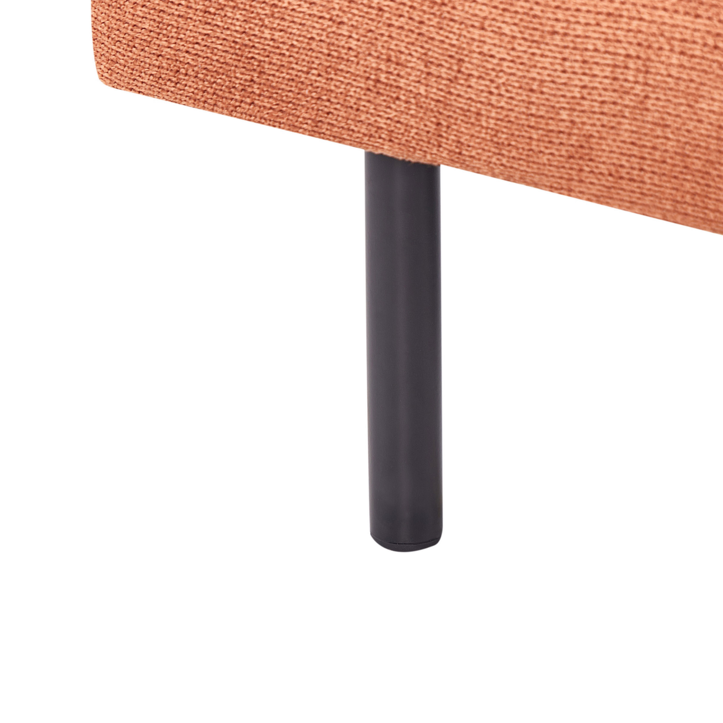 Ottoman Footstool Golden Brown Chenille Pillow Top