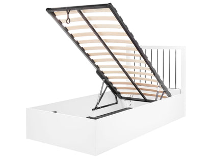 EverRest Slatted Bed Frame White 90x200 Ottoman Storage EU Single