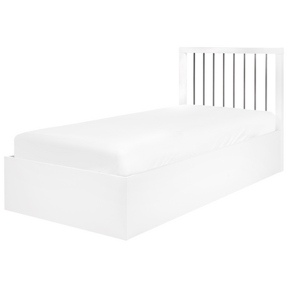 EverRest Slatted Bed Frame White 90x200 Ottoman Storage EU Single