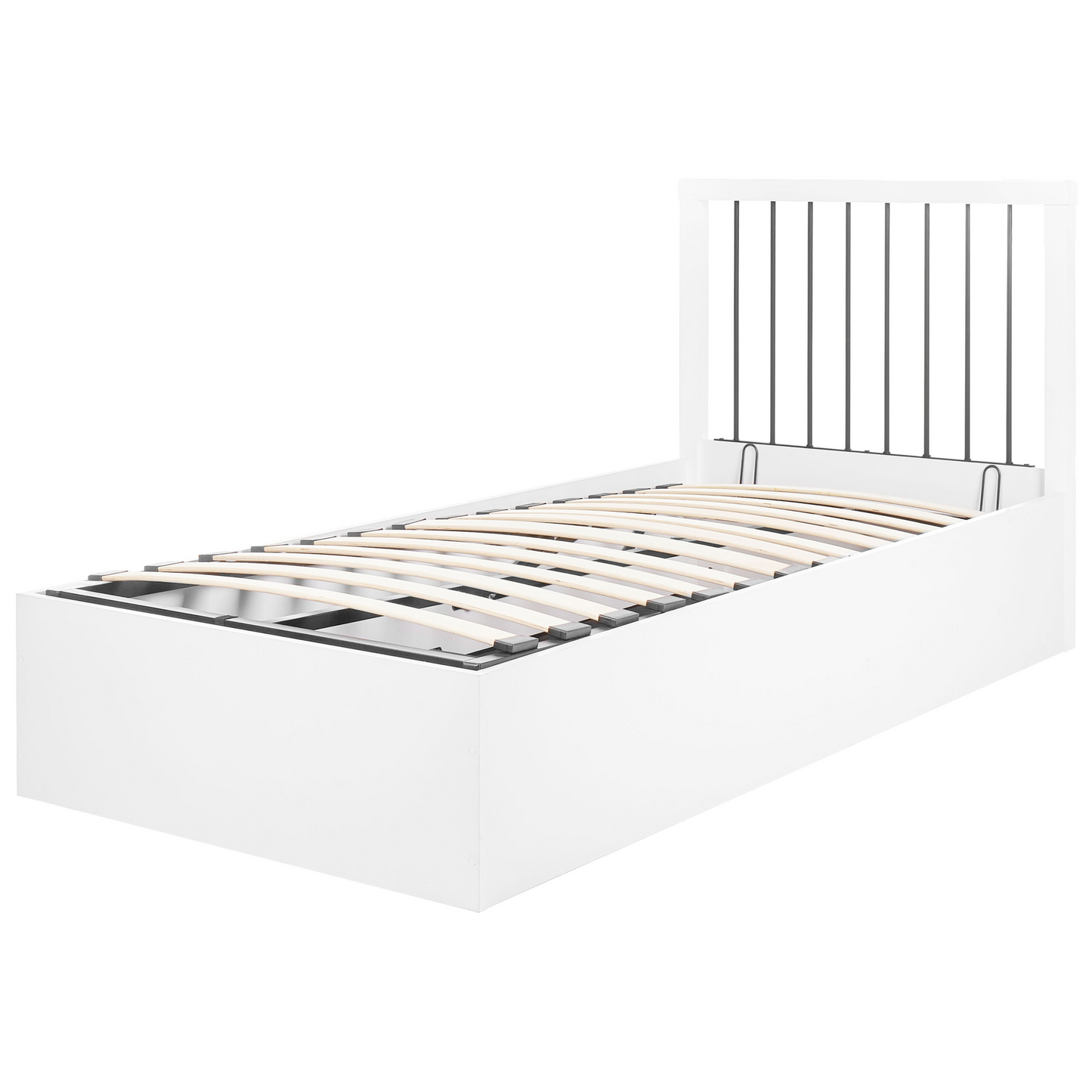 EverRest Slatted Bed Frame White 90x200 Ottoman Storage EU Single