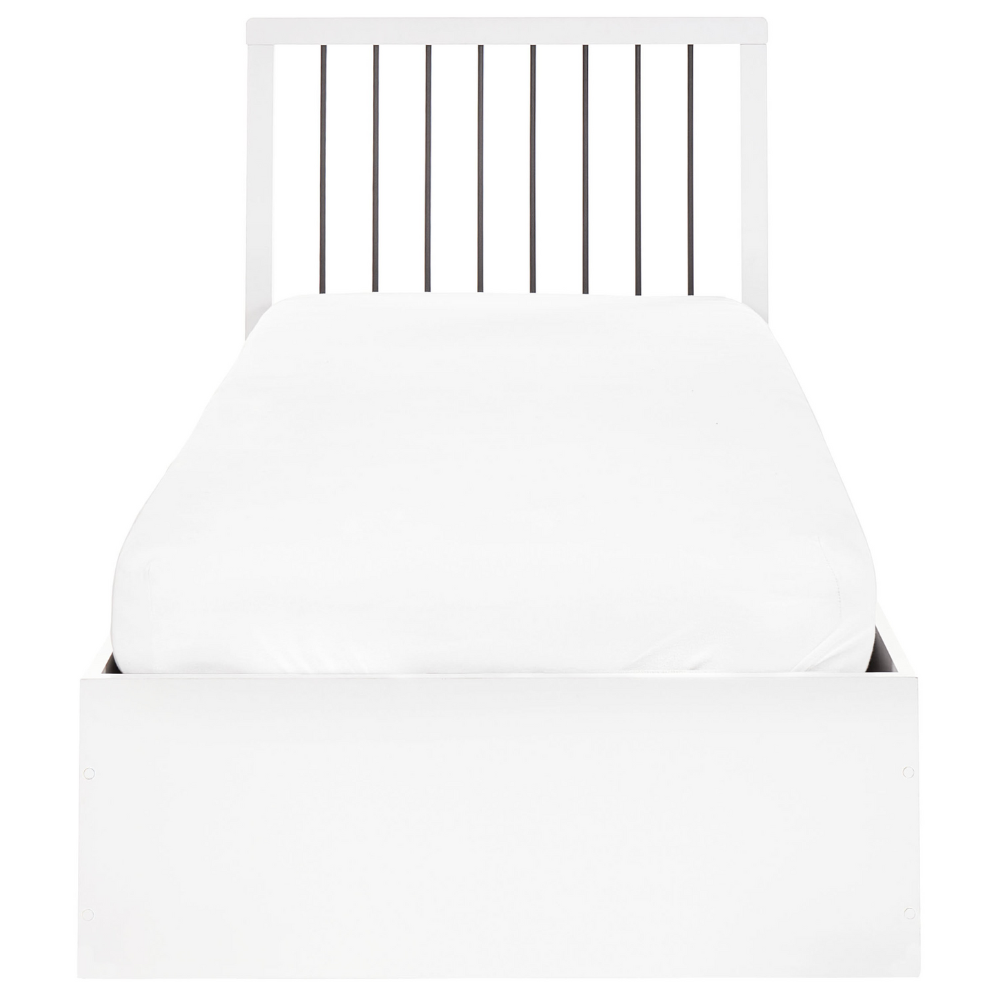 EverRest Slatted Bed Frame White 90x200 Ottoman Storage EU Single