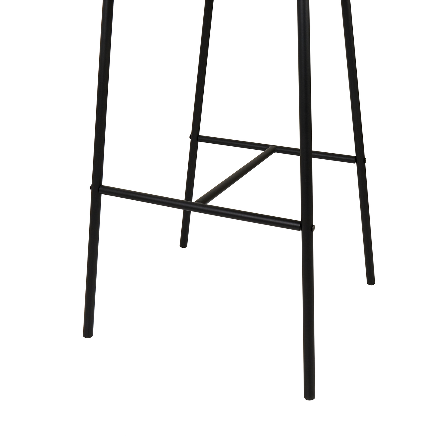 Set Of 2 Orange Fabric Dining Bar Chairs Black Metal Legs