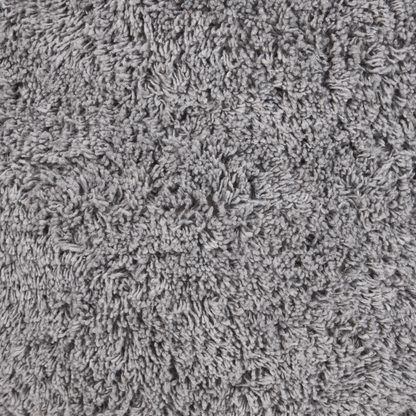 Grey Cotton Pouffe 50 x 35cm Shaggy Decorative Seat Handmade Boho Modern Living Room