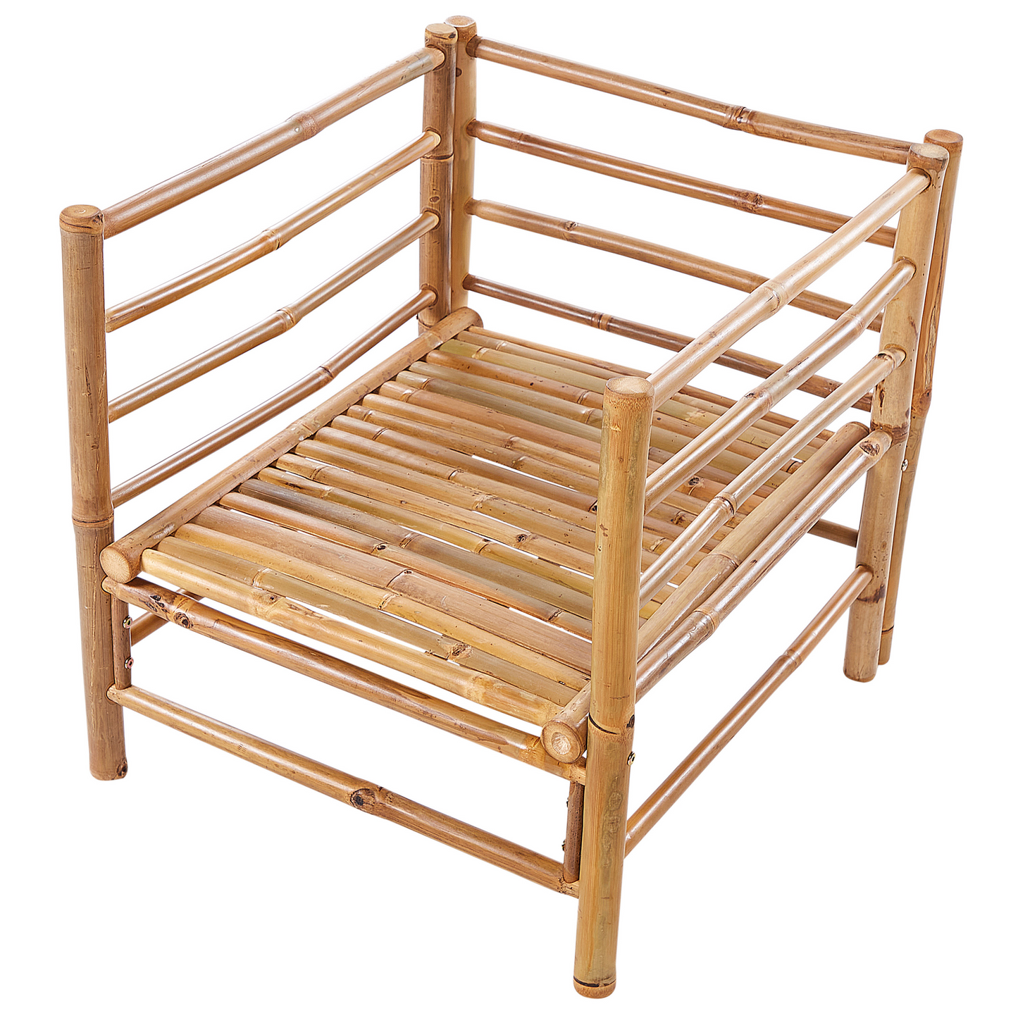 Bamboo Armchair Taupe Cushions Outdoor Indoor Slipper Design