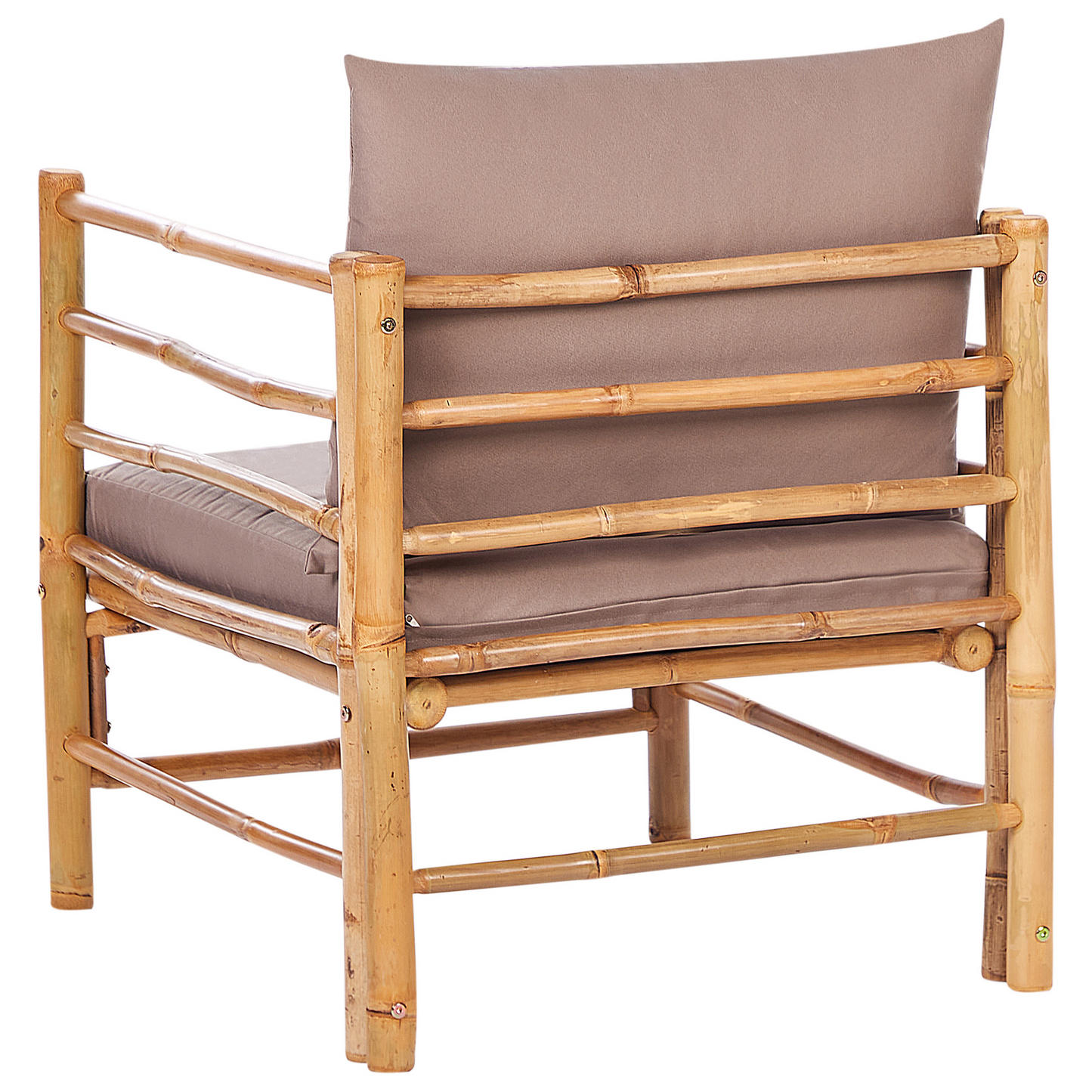 Garden Modular Boho Outdoor Sofa Set With Taupe Bamboo Cushions