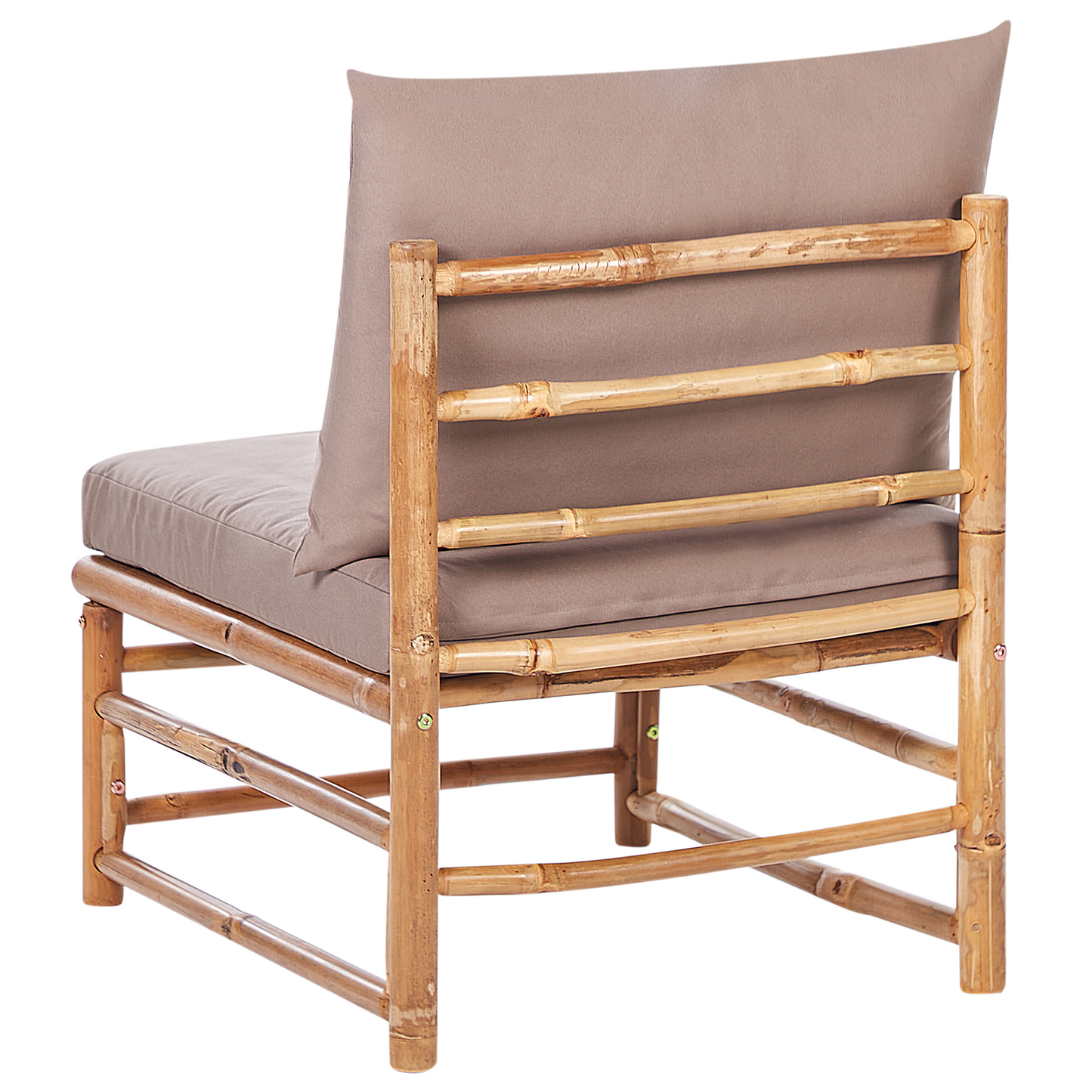 Garden Modular 4-Seater Taupe Bamboo Cushions Sofa Set