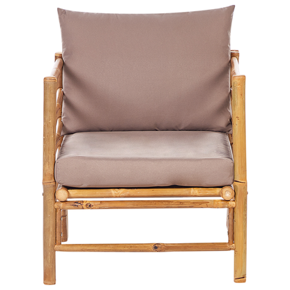 Modular Lounge Set Taupe Cushions 3 Seater and 2 Armchairs
