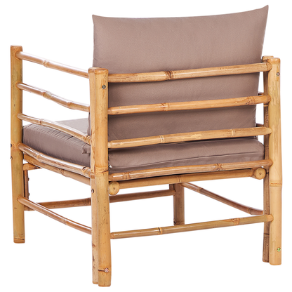 Modular Lounge Set Taupe Cushions 3 Seater and 2 Armchairs