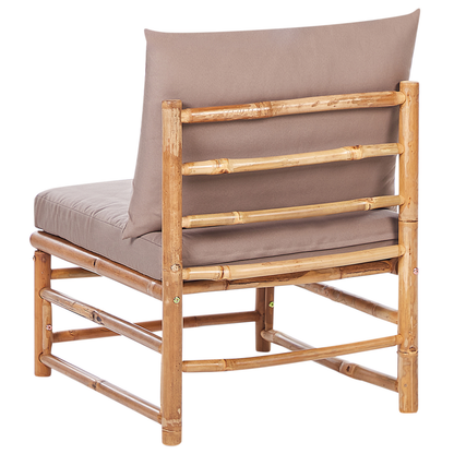 Modular Lounge Set Taupe Cushions 3 Seater and 2 Armchairs