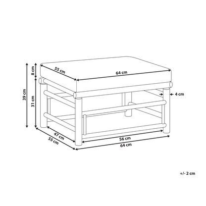 Ottoman Modular Sofa Element Off White Cushions