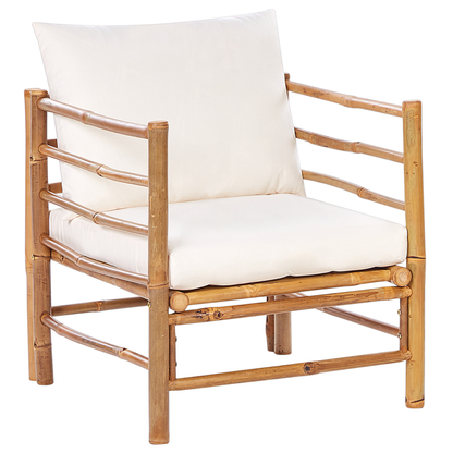 Outdoor Modular Corner Sofa Off White Cushions 4 Seater