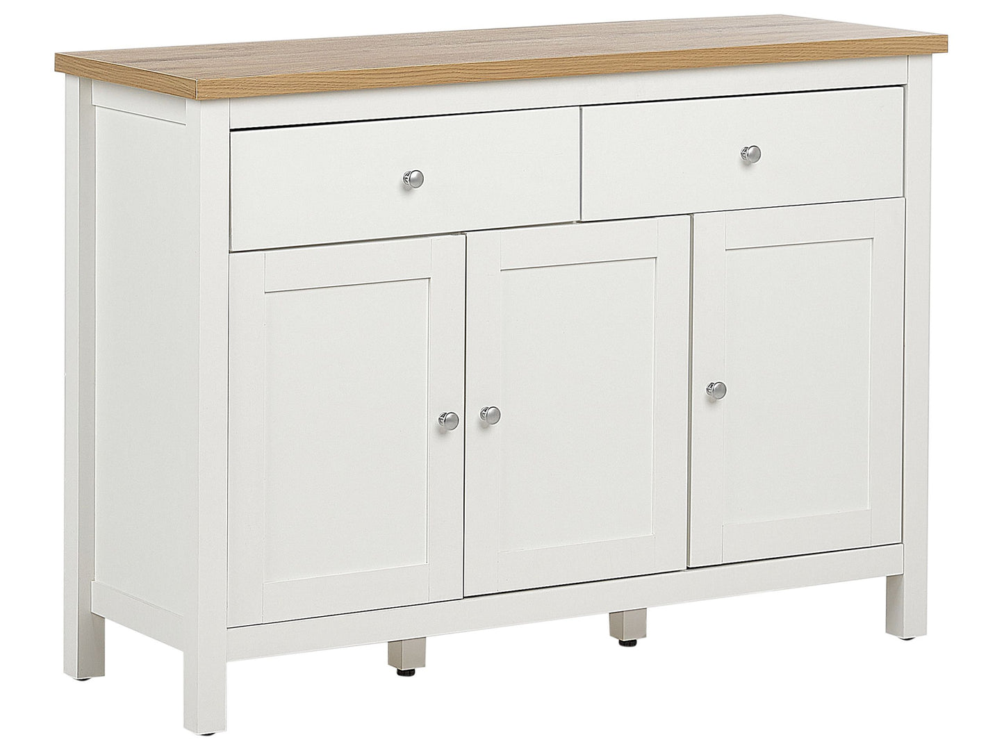 Lumina Sideboard White And Light Brown MDF With 2 Drawers And 3 Doors