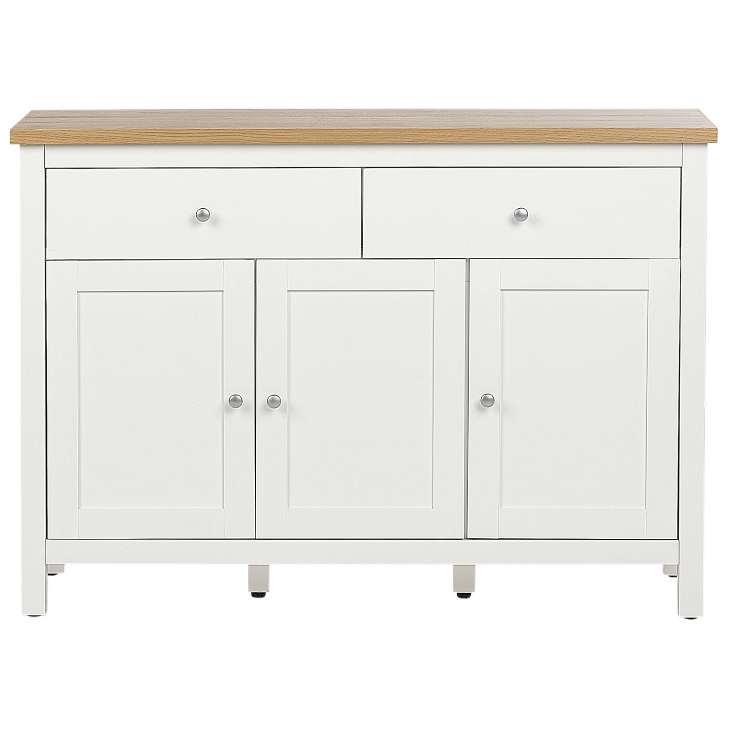 Lumina Sideboard White And Light Brown MDF With 2 Drawers And 3 Doors