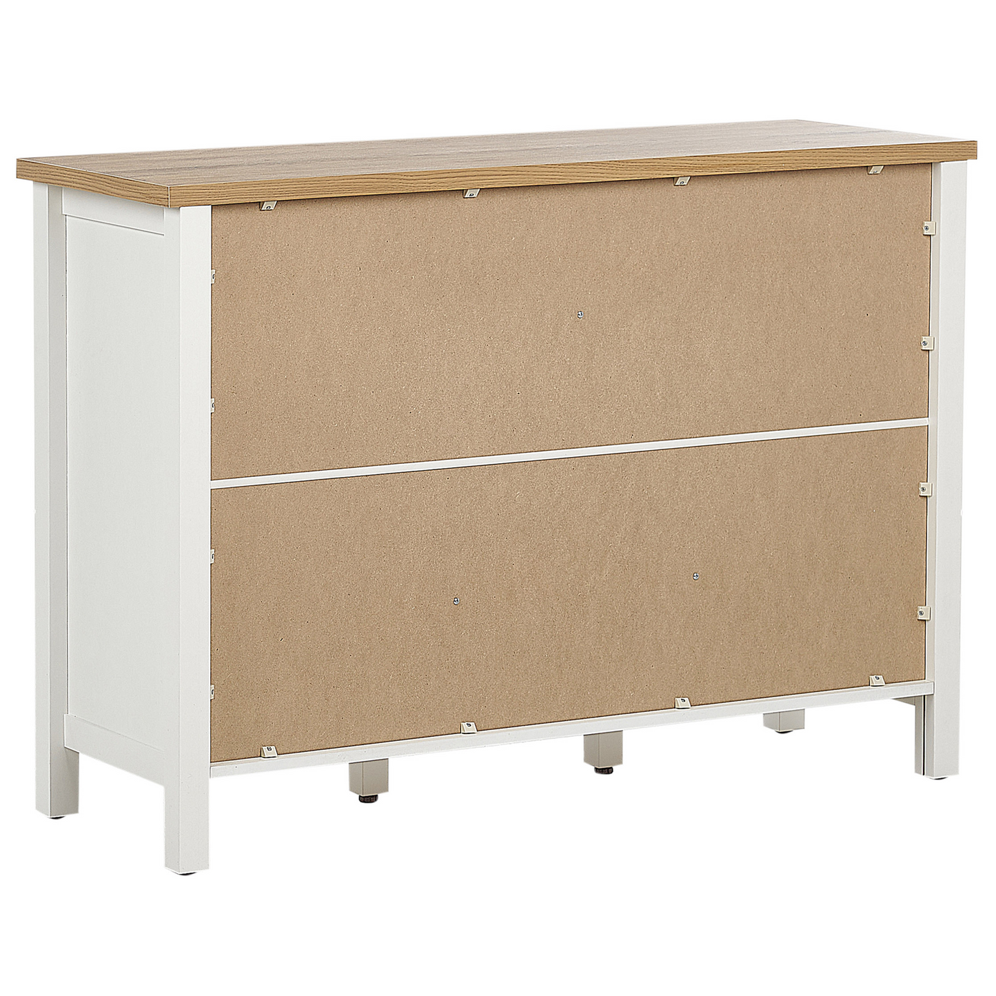 Lumina Sideboard White And Light Brown MDF With 2 Drawers And 3 Doors