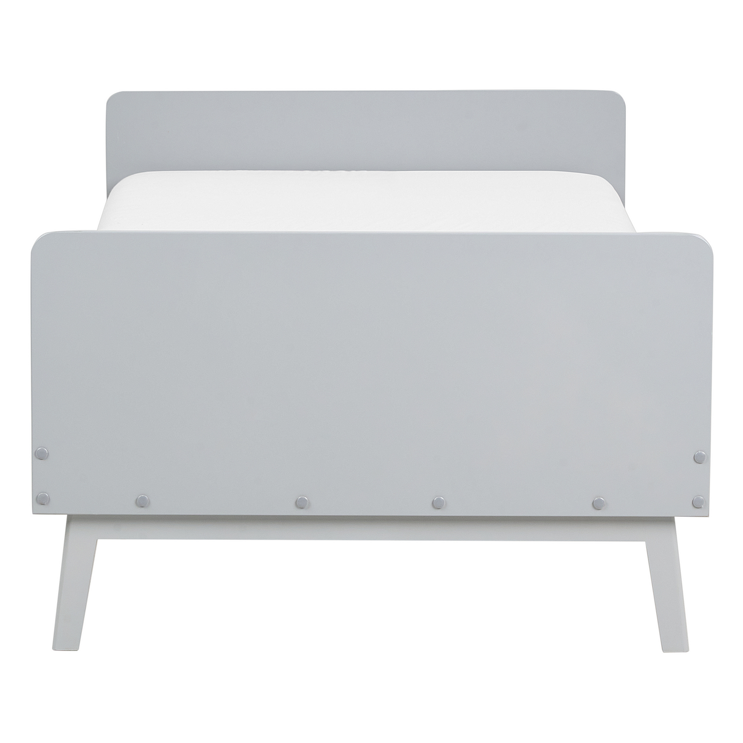 Single Bed Frame Grey Pine 90 x 200cm Slatted Base Modern Scandinavian Bedroom
