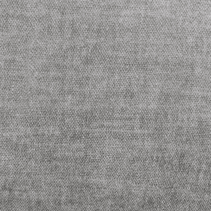 Grey Fabric Ottoman Footrest Soft Foam Cushioned Minimalist
