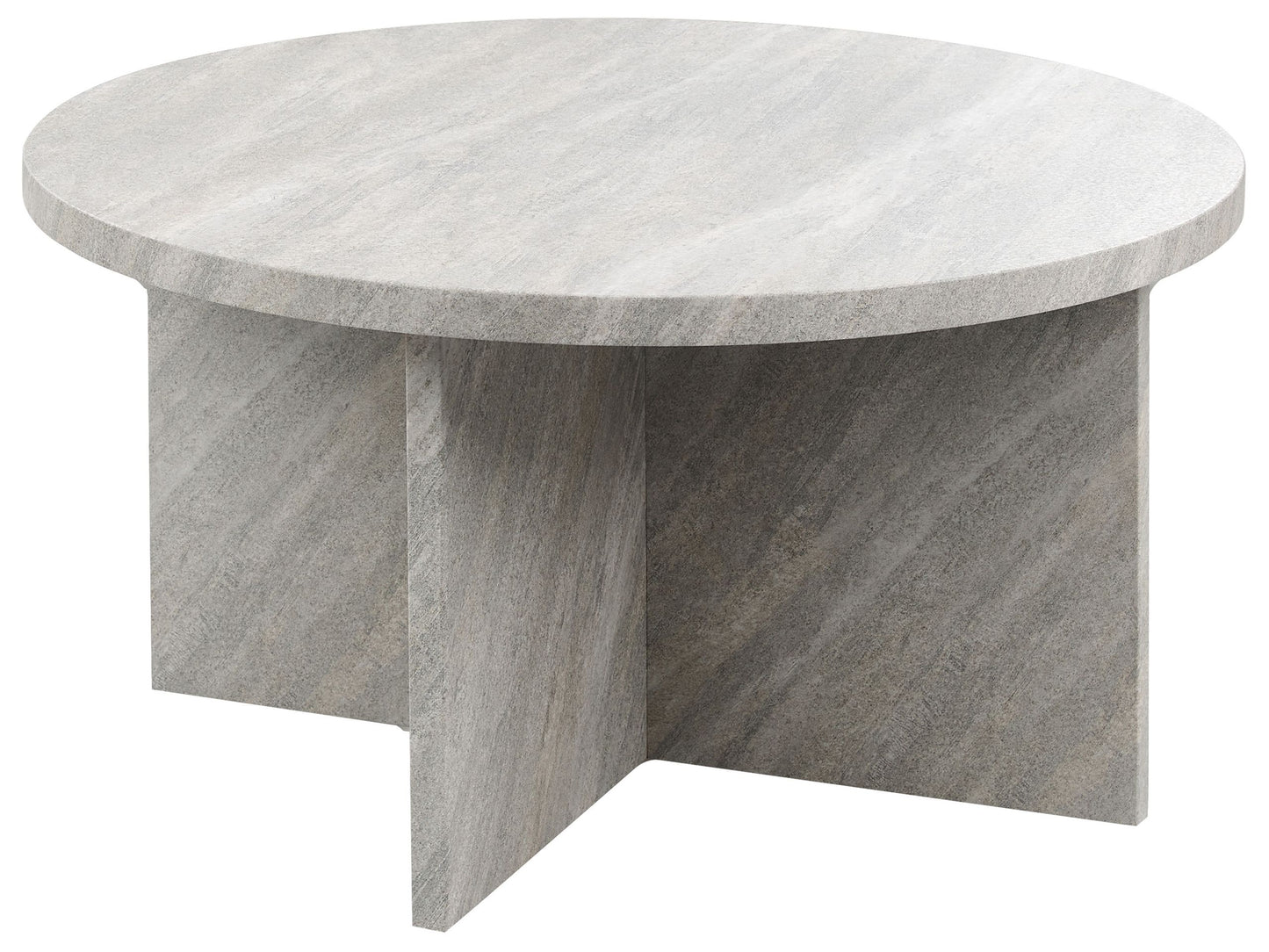 Nova Grey MDF Stone Veneer Coffee Table 80 Cm Classic Modern