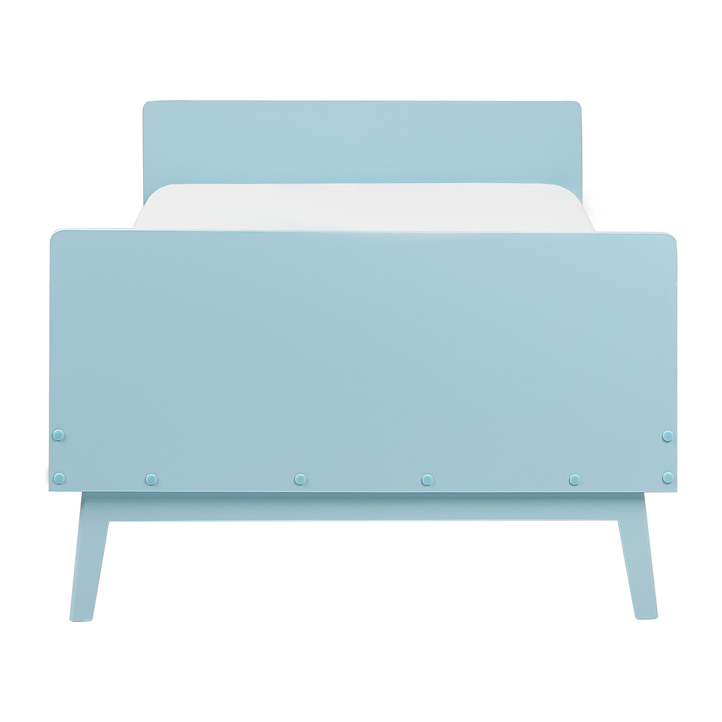 Light Blue Pine Single Bed Frame 90 x 200 Slatted