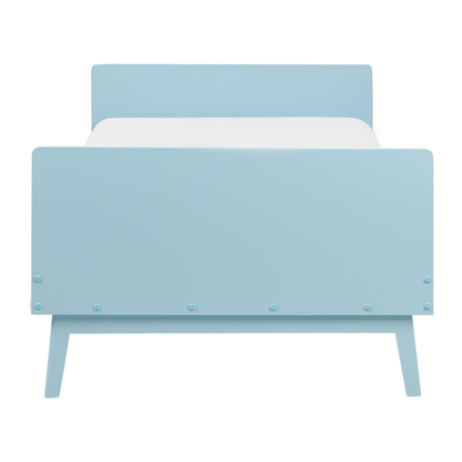 Light Blue Pine Single Bed Frame 90 x 200 Slatted
