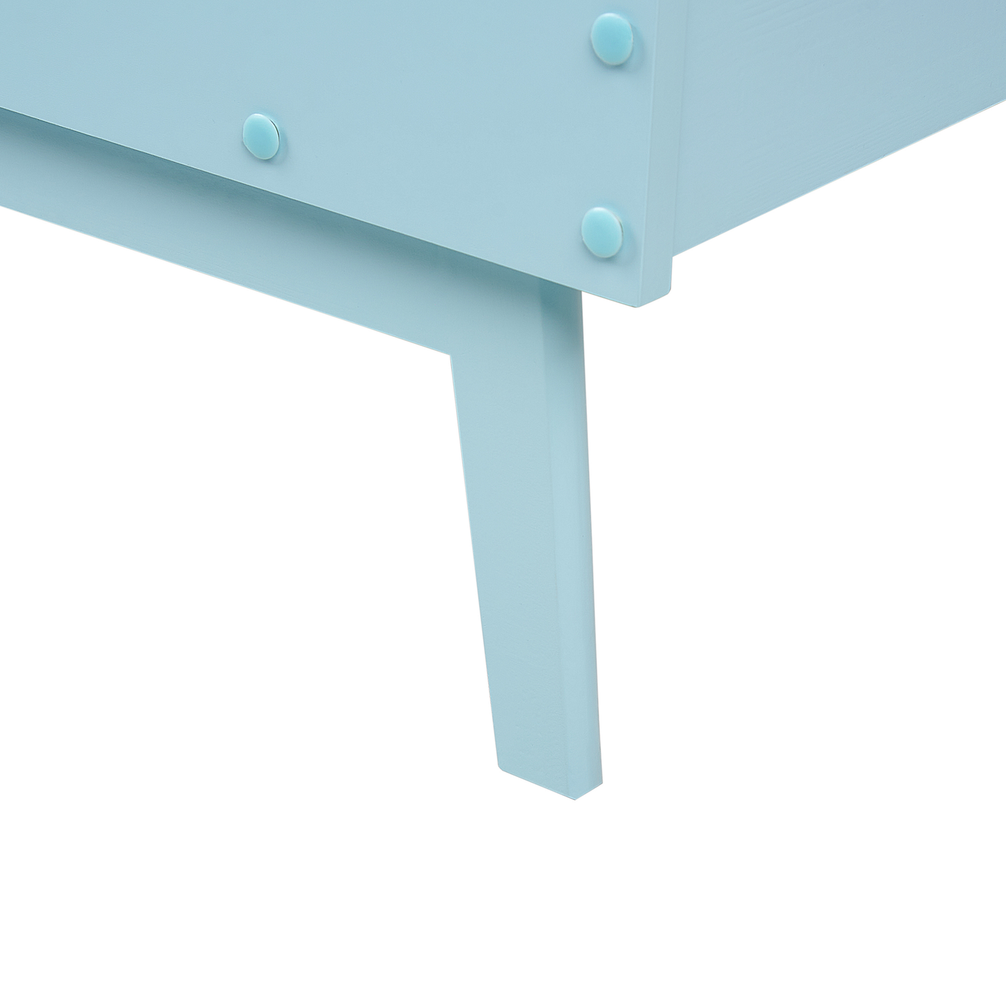 Light Blue Pine Single Bed Frame 90 x 200 Slatted
