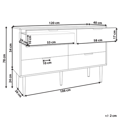 Brand Nordic White Chest Of Drawers With 6 Drawers Metal Legs Handles Scandinavian Modern Bedroom