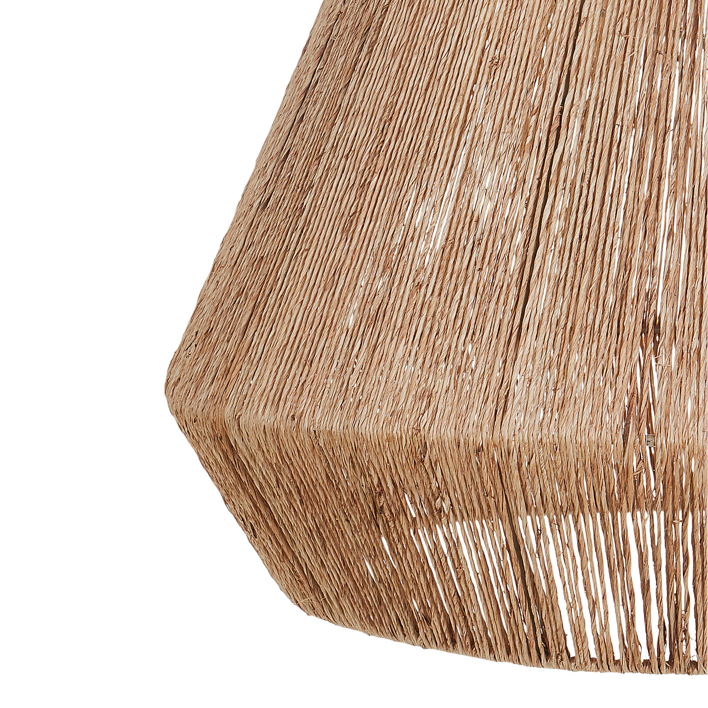 Pendant Lamp Natural Jute Shade Black Iron Base Hanging Light Living Room
