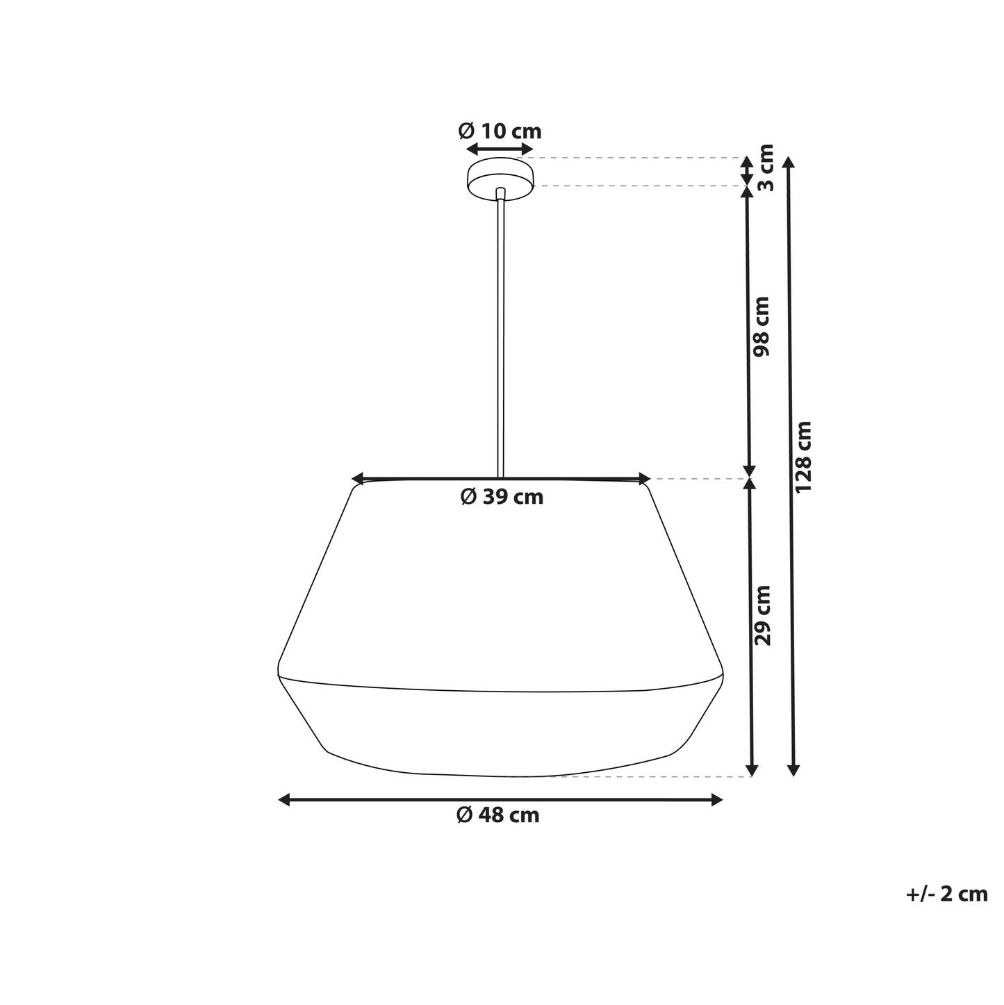 Pendant Lamp Natural Jute Shade Black Iron Base Hanging Light Living Room