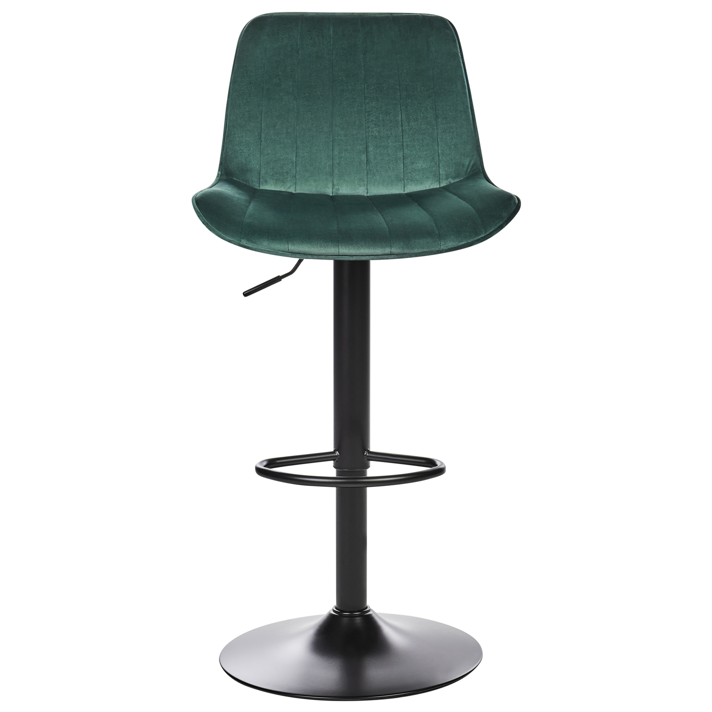 Emerald Green Bar Stools Set of 2 Armless Swivel Steel Legs