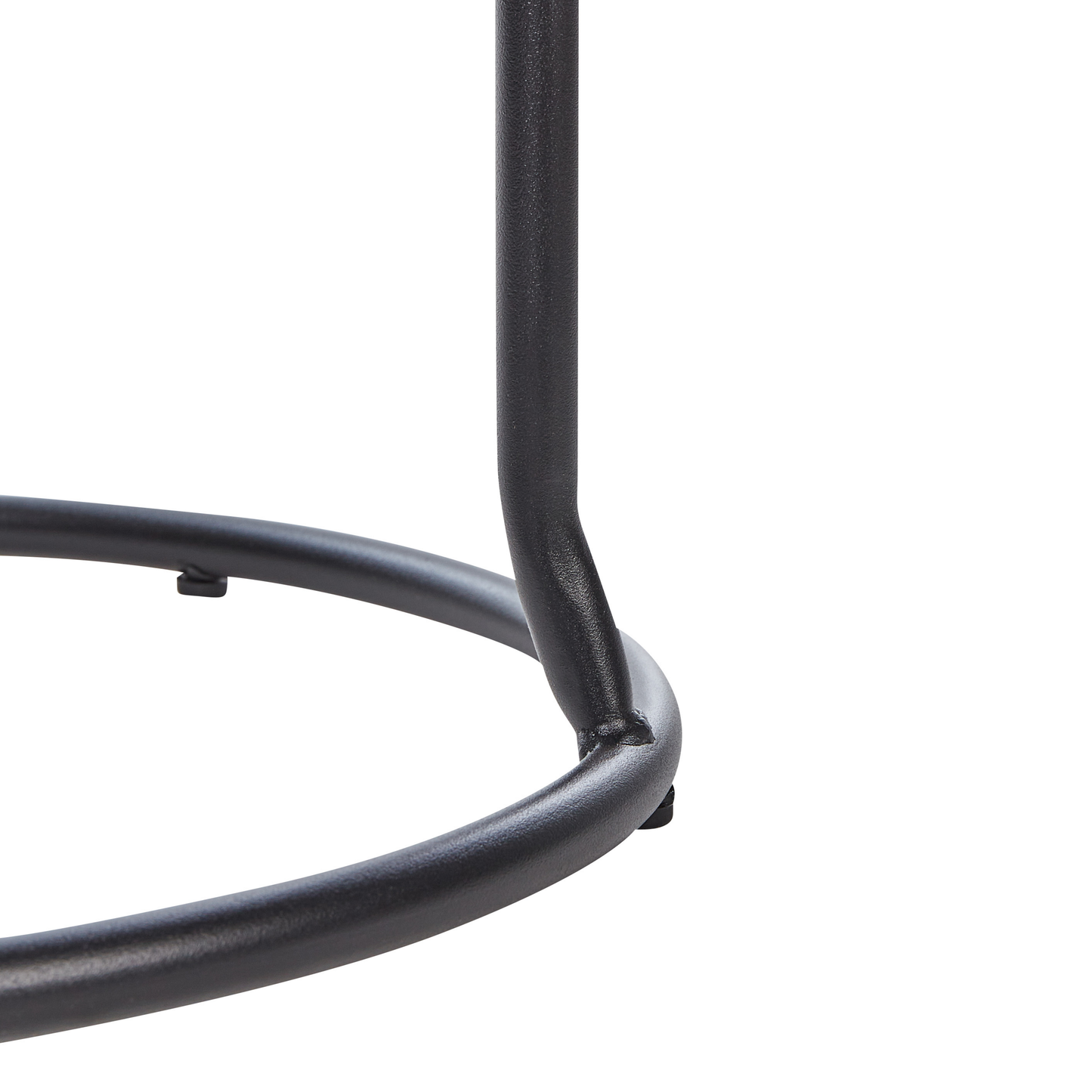 Brown Faux Leather Bar Stools 2 Pack With Black Steel Legs