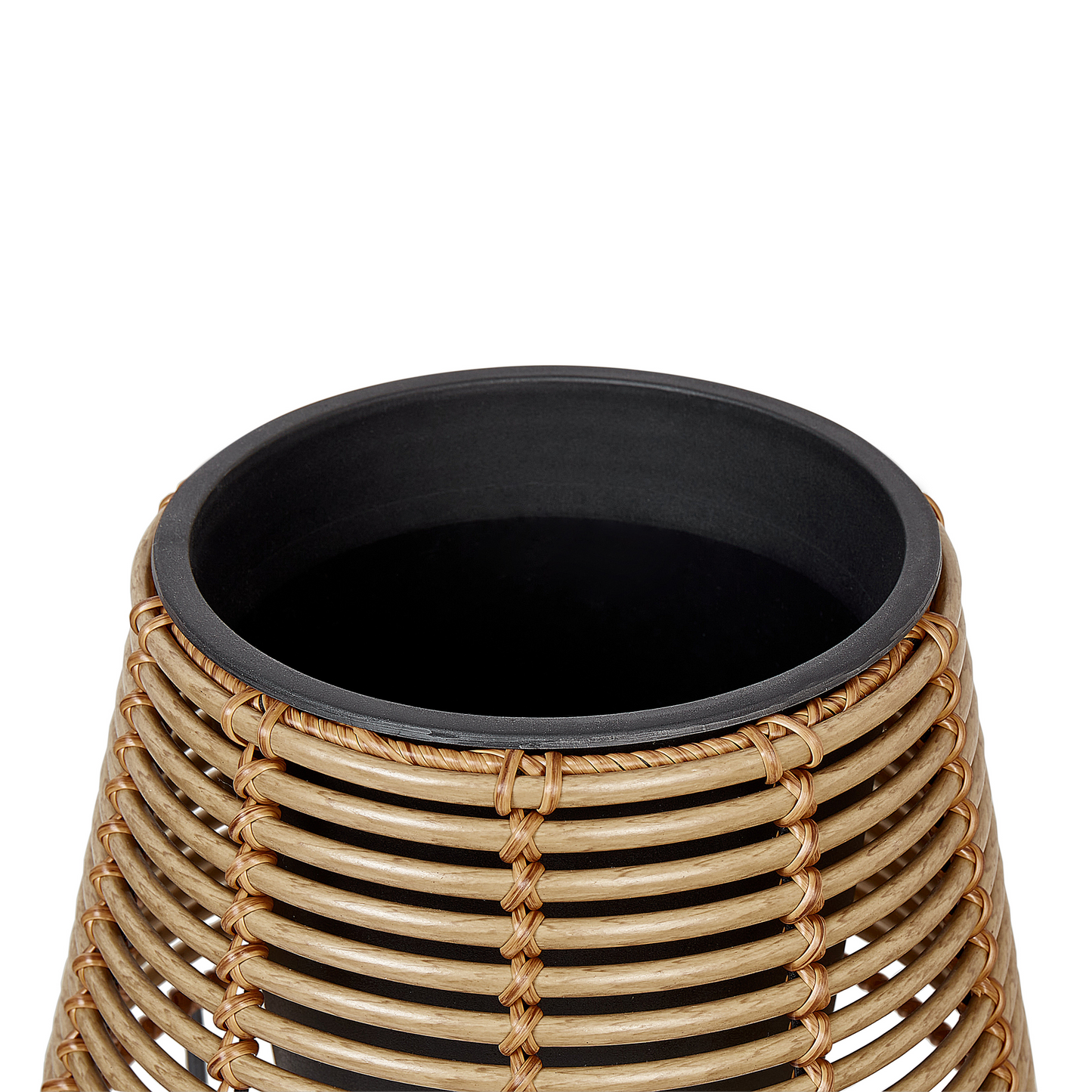 Two Piece Plant Pot Stands Brown PE Rattan Indoor Outdoor