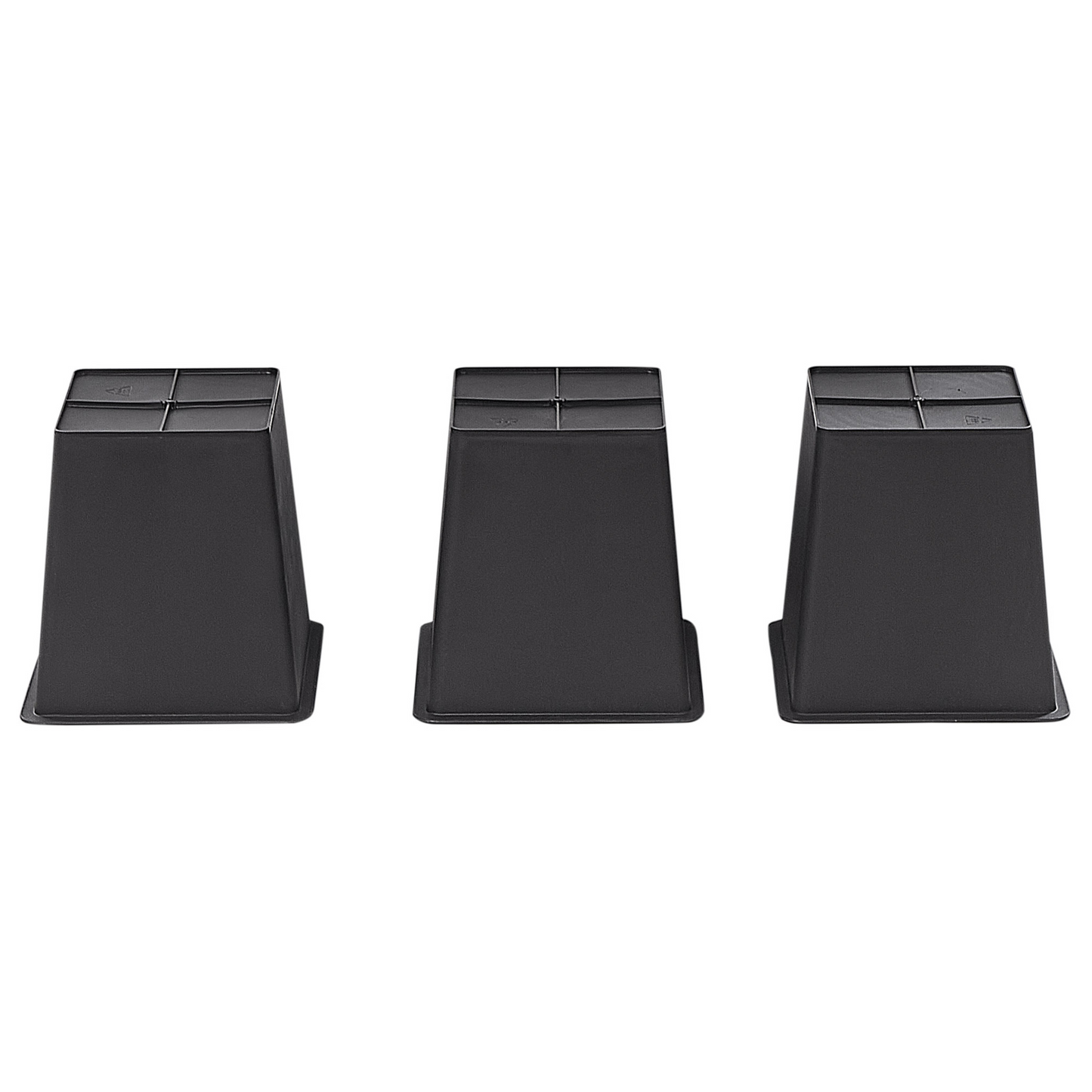 Black PE Rattan Raised Planter Box Round With 3 Inserts