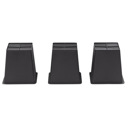 Black PE Rattan Raised Planter Box Round With 3 Inserts
