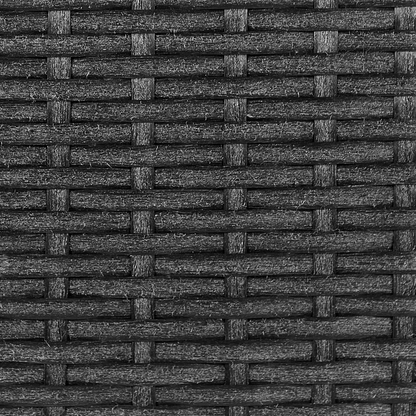 Black PE Rattan Raised Planter Box Round With 3 Inserts