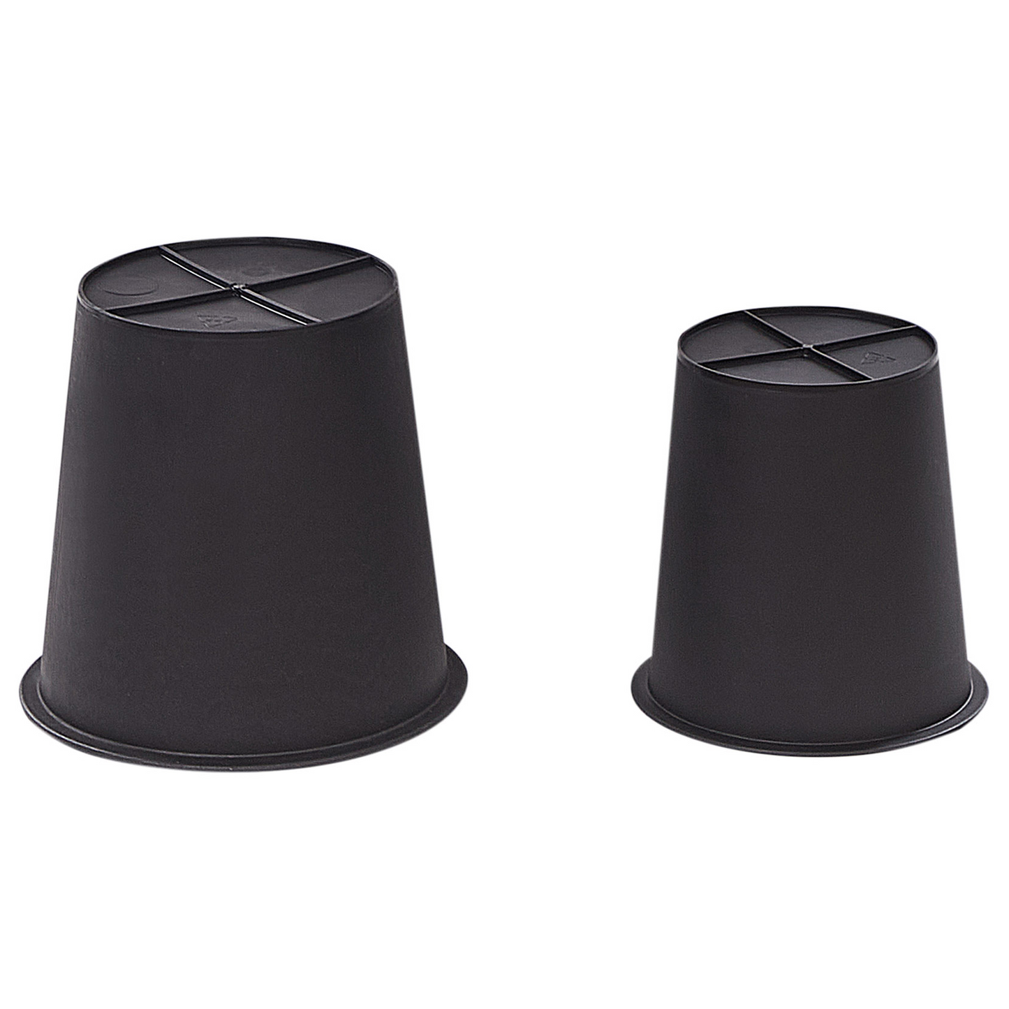 Brown Two Pack PE Rattan Plant Pots With Plastic Inserts