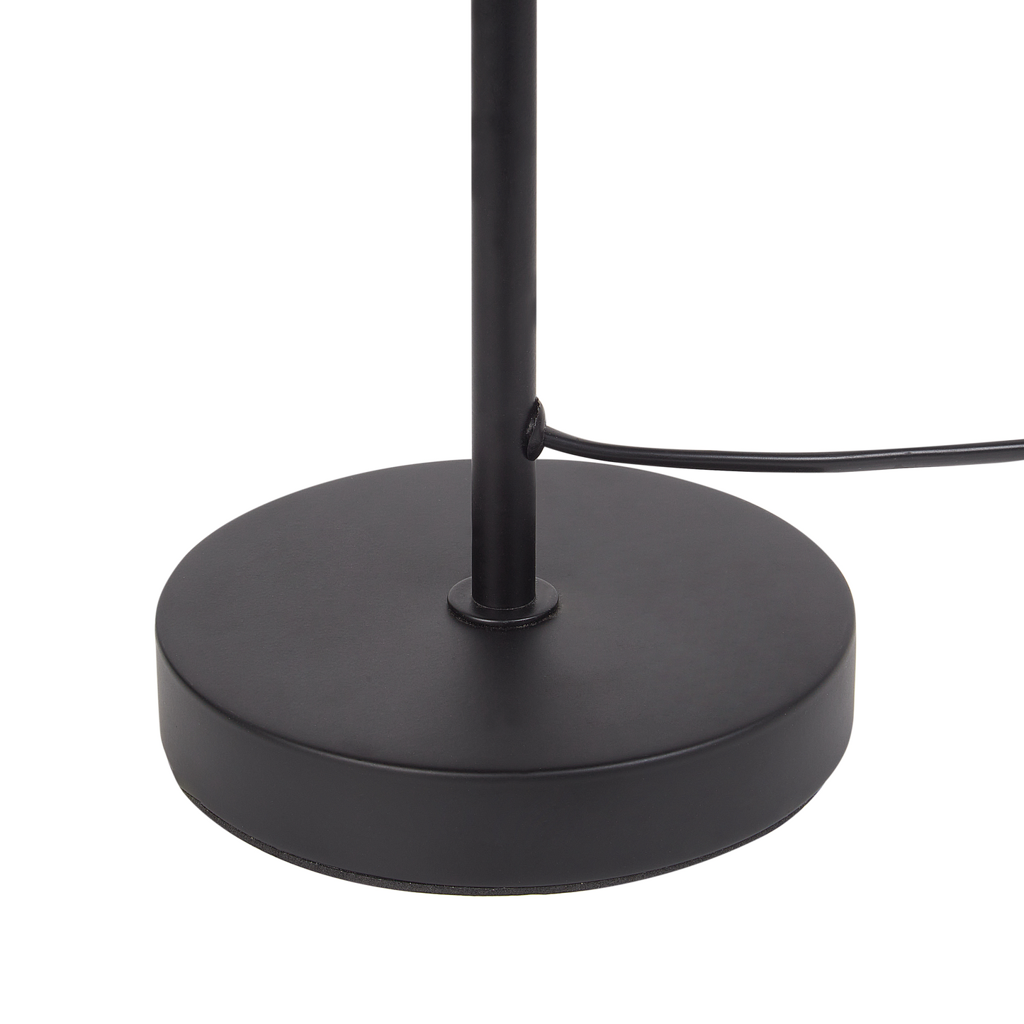 Table Lamp Beige And Black Paper Rope Cone Shade Handcrafted Metal Base