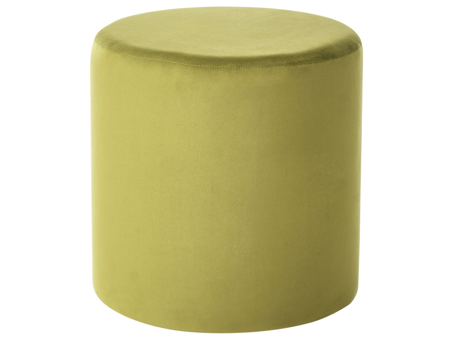 Velvet Round Olive Green Ottoman Pouffe Footstool
