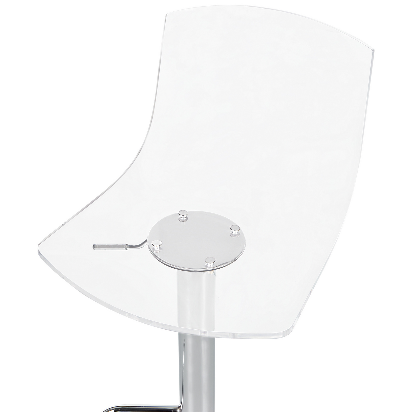 Set of 2 Transparent Acrylic Swivel Gas Lift Bar Stools