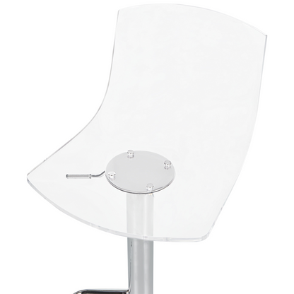 Set of 2 Transparent Acrylic Swivel Gas Lift Bar Stools