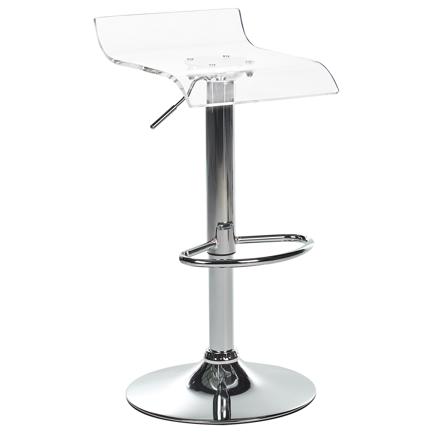 Acrylic Bar Stool Set of 2 Swivel Gas Lift Adjustable Height Modern Counter Stools
