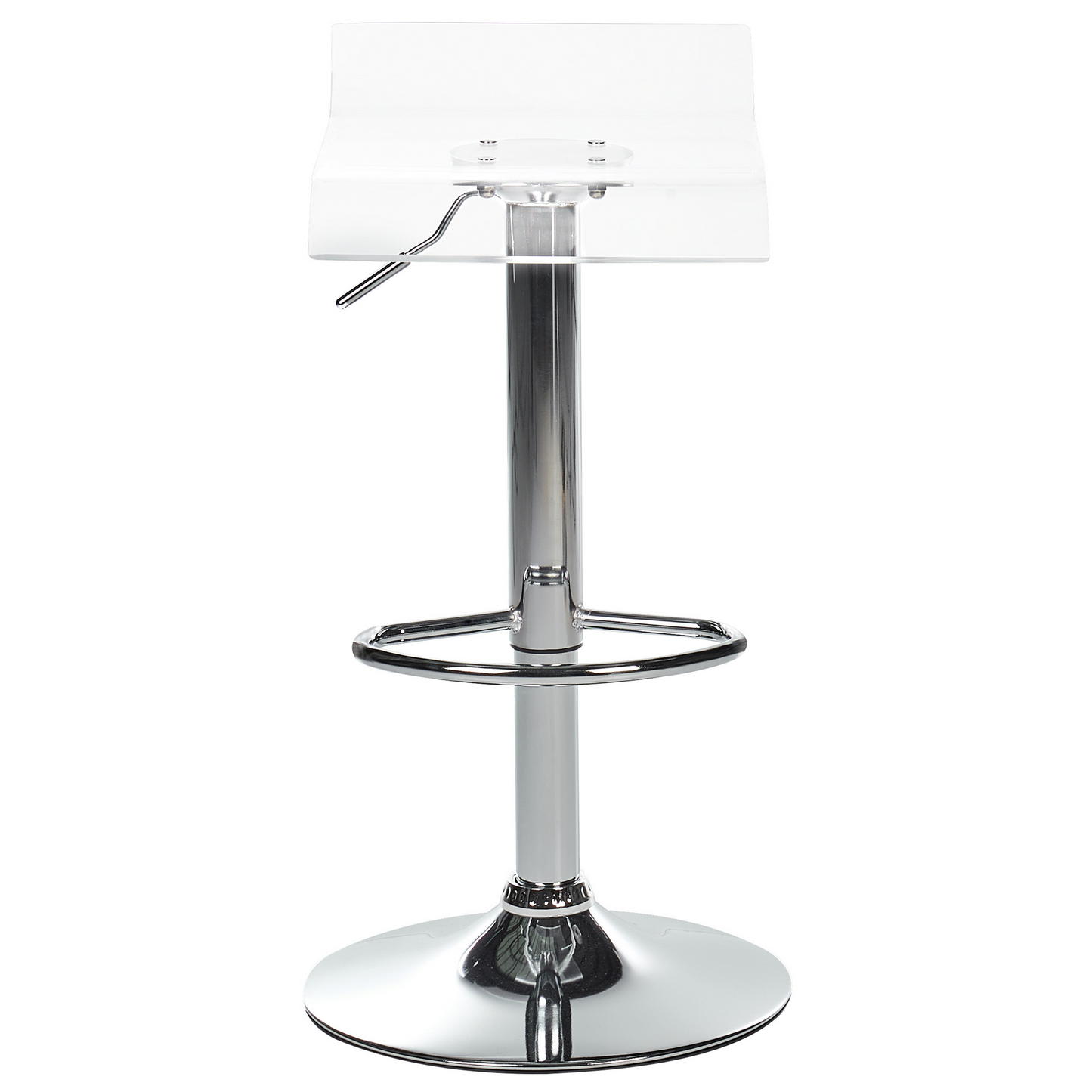 Acrylic Bar Stool Set of 2 Swivel Gas Lift Adjustable Height Modern Counter Stools