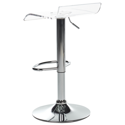 Acrylic Bar Stool Set of 2 Swivel Gas Lift Adjustable Height Modern Counter Stools