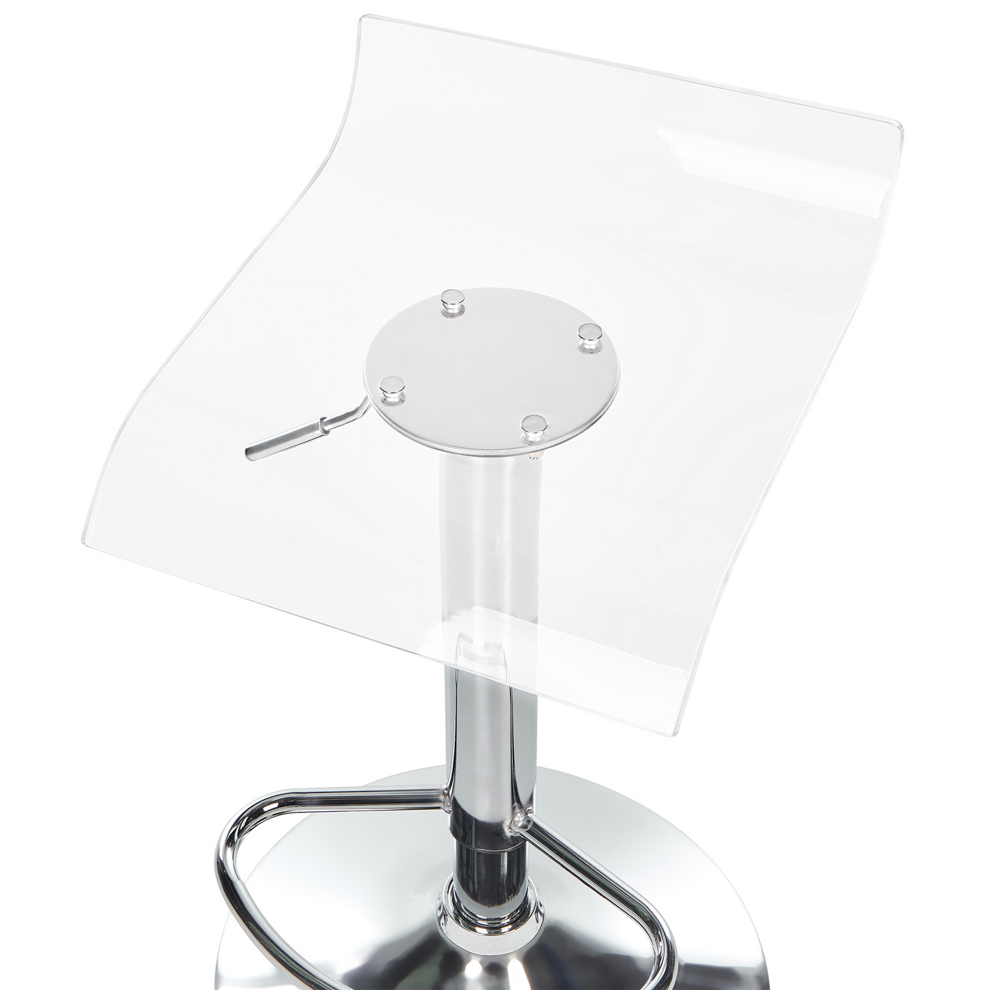 Acrylic Bar Stool Set of 2 Swivel Gas Lift Adjustable Height Modern Counter Stools