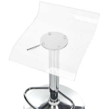 Acrylic Bar Stool Set of 2 Swivel Gas Lift Adjustable Height Modern Counter Stools