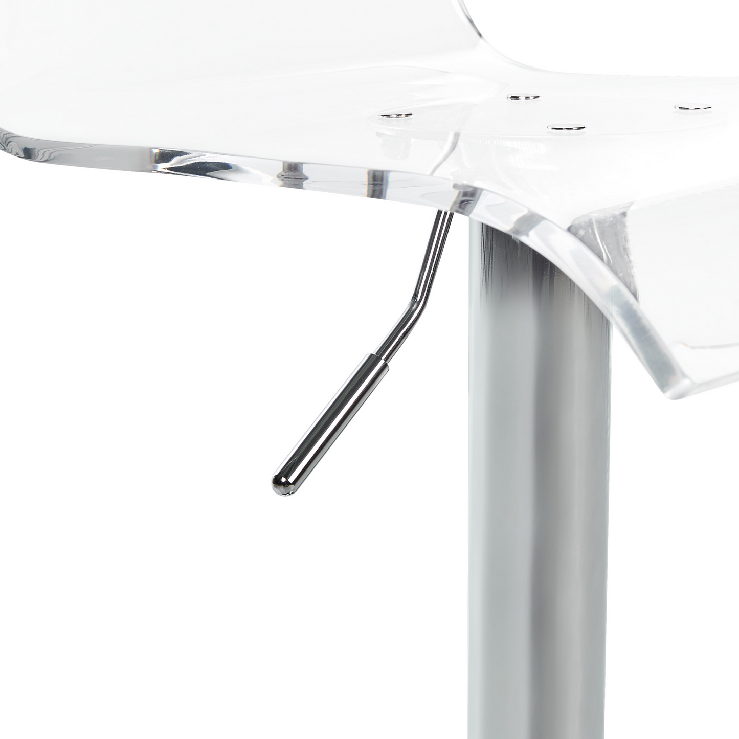 Acrylic Bar Stool Set of 2 Swivel Gas Lift Adjustable Height Modern Counter Stools