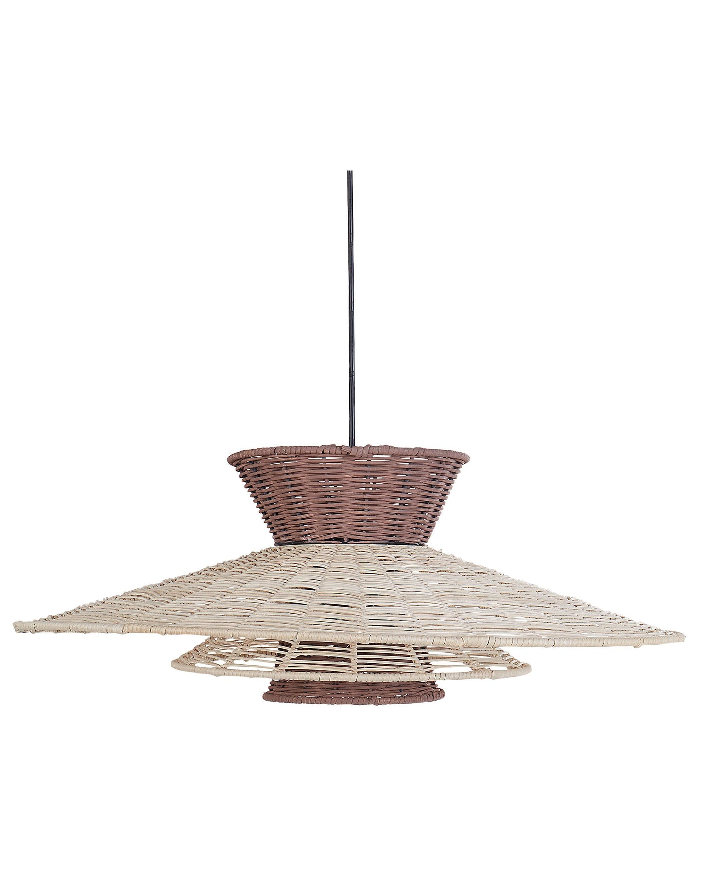 Rattan Pendant Lamp Natural Brown Beige Boho Style