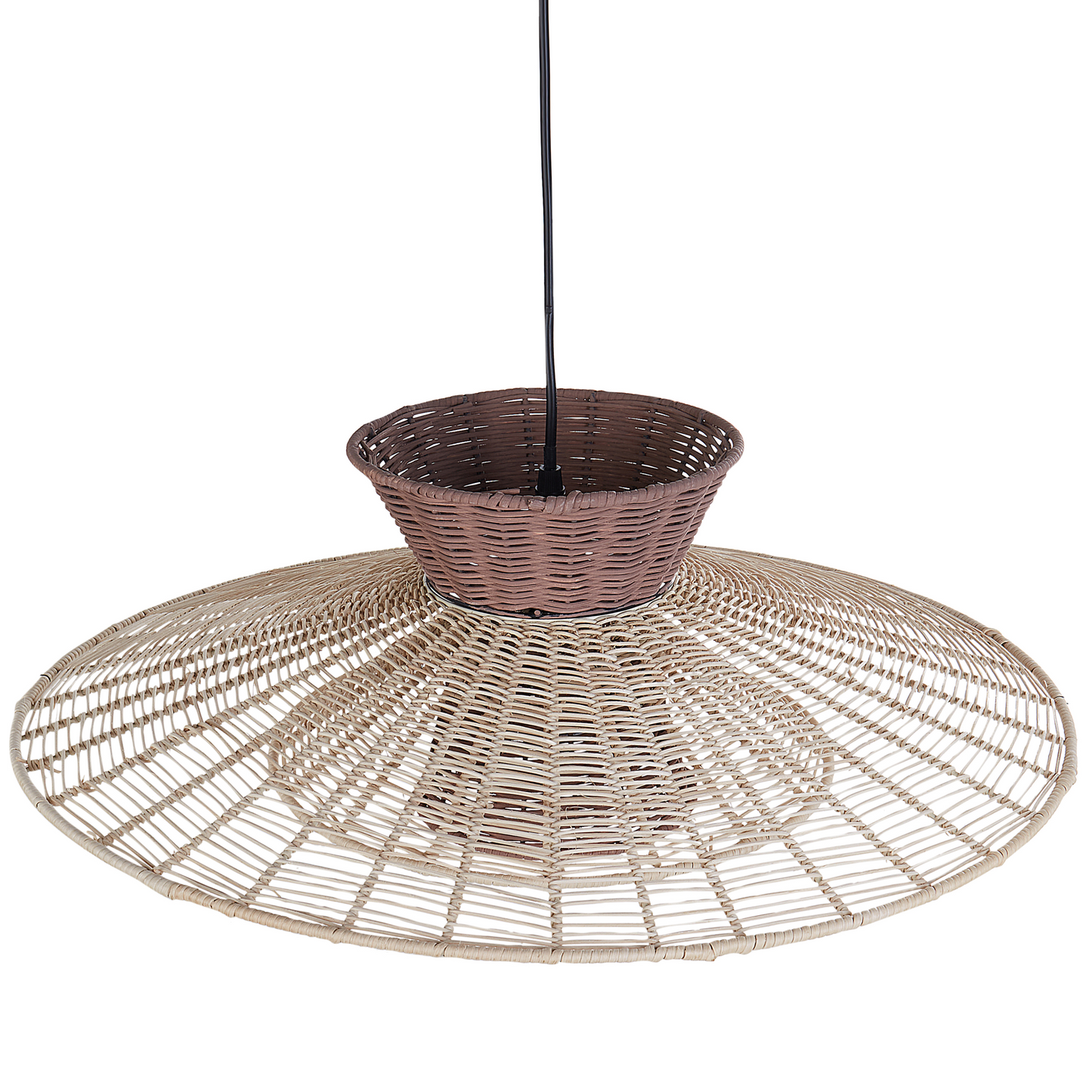 Rattan Pendant Lamp Natural Brown Beige Boho Style