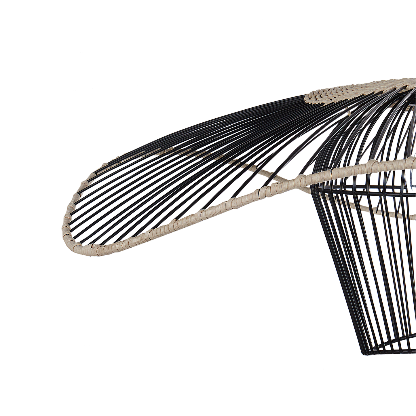 Pentant Pendant Lamp Black Iron And Rattan Shade Hanging Light For Modern Decor For Any Room
